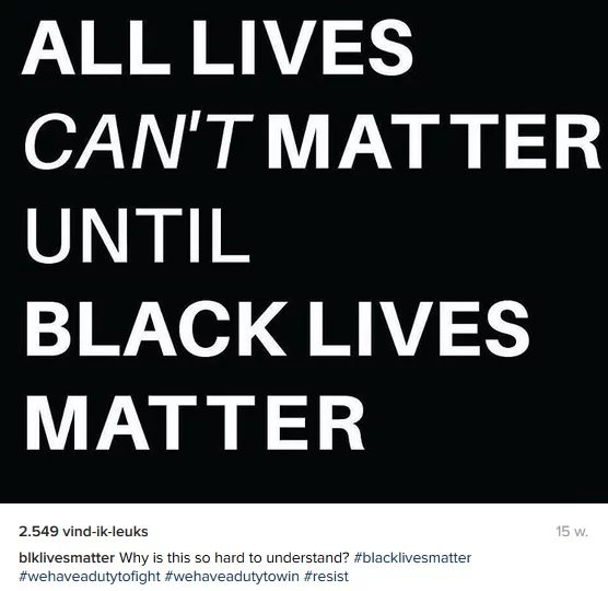 All Lives Can't Matter Until Black Lives Matter