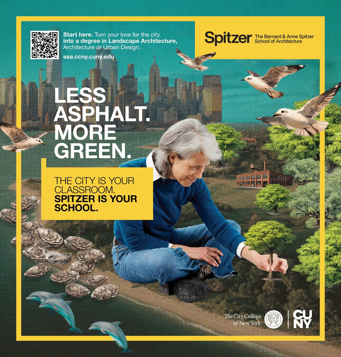 Spitzer poster: Less asphalt. More green.